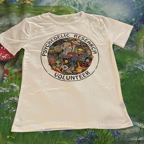 Psychedelic Research Volunteer Tee, Medium and Large, NWOT - Picture 2 of 8